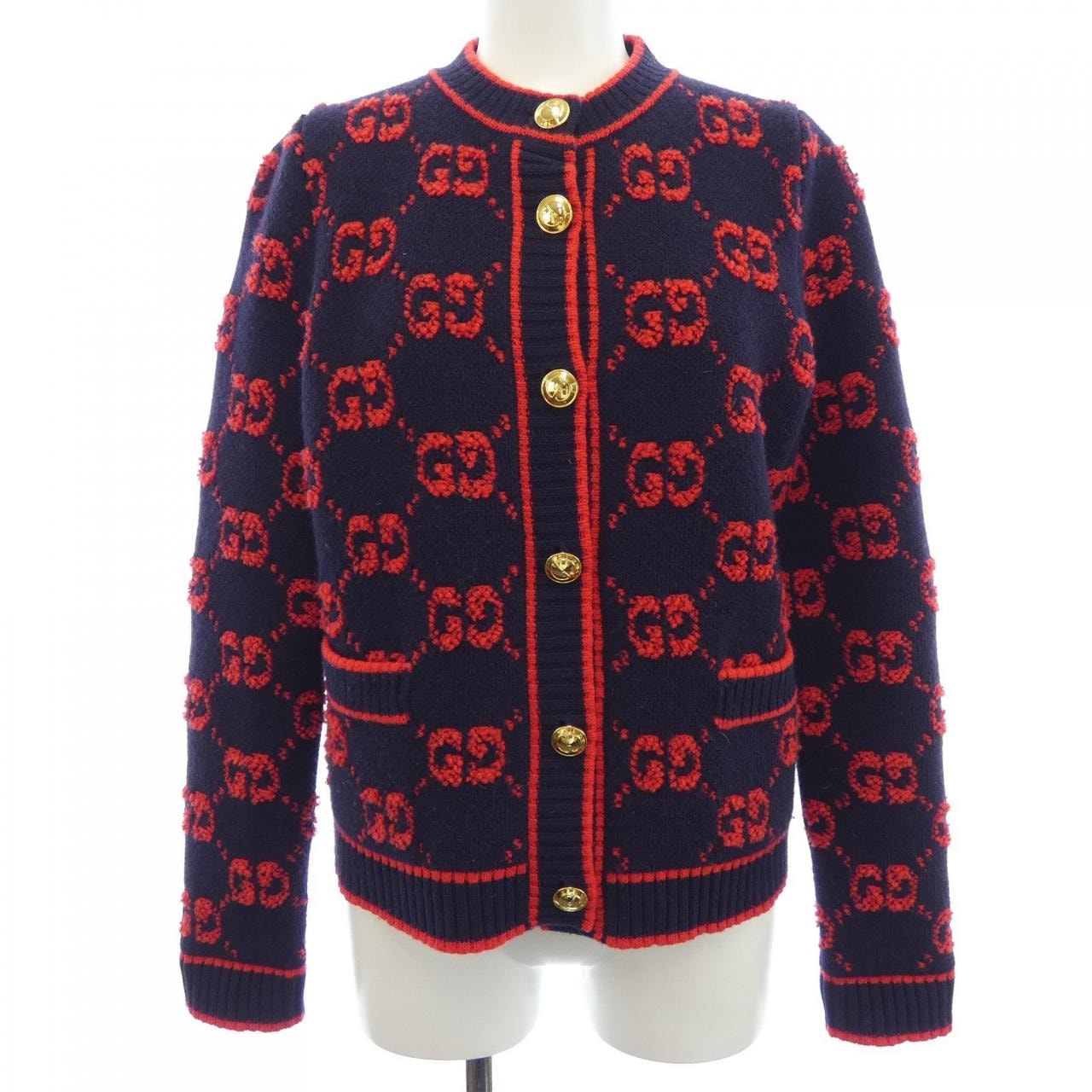 グッチ GUCCI GGウール ブークレ ジャカード 713300 XKCNA カーディガン