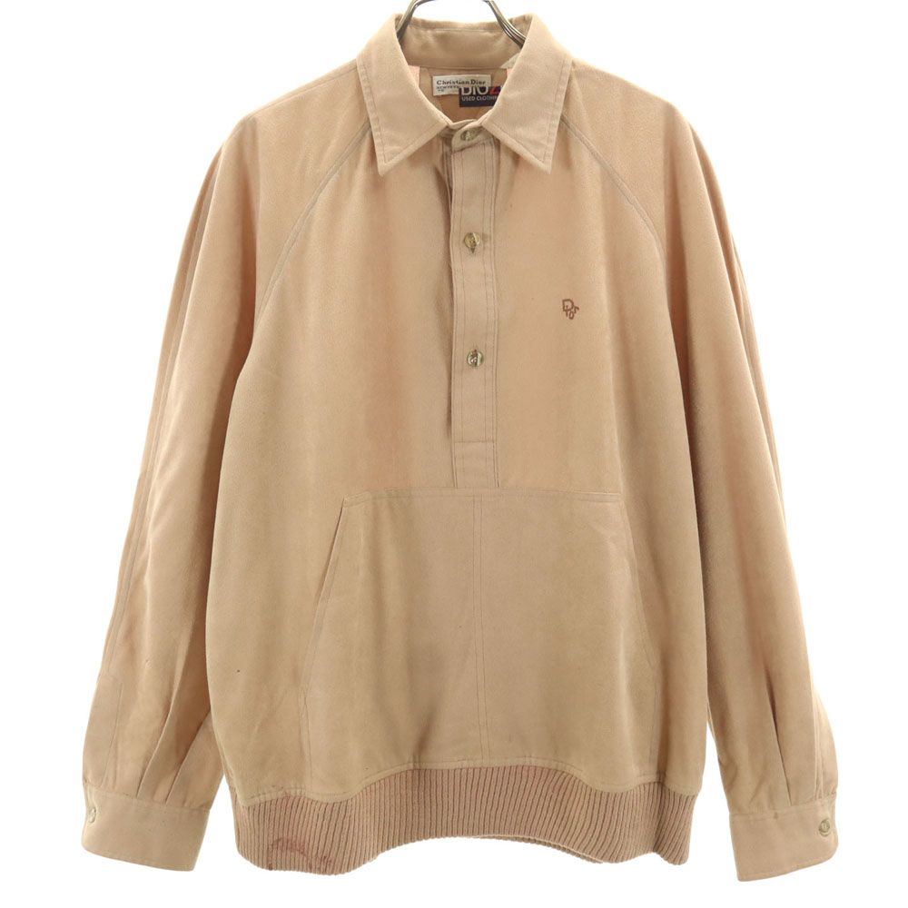 Christian Dior クリスチャンディオール 80s 長袖 プルオーバー シャツ ベージュ