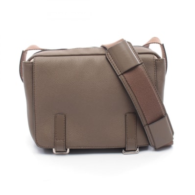 ロエベ LOEWE ミリタリーメッセンジャーXS ショルダーバッグ バッグ レザー メンズ グレー系 【中古】