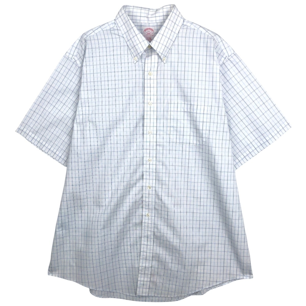 古着 ブルックスブラザーズ Brooks Brothers 346 半袖 ボタンダウン チェックシャツ メンズXL相当/eaa668767