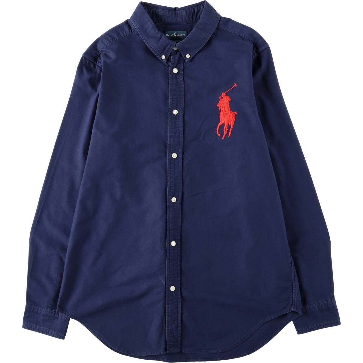 古着 ラルフローレン Ralph Lauren ビッグポニー 長袖 ボタンダウンシャツ レディースM相当/eaa664604
