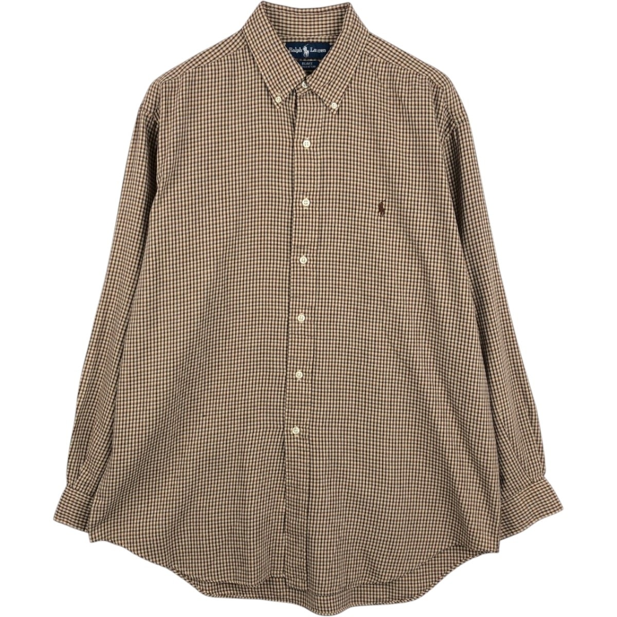 古着 ラルフローレン Ralph Lauren BLAKE 長袖 ボタンダウンチェックシャツ メンズL相当/eaa676541