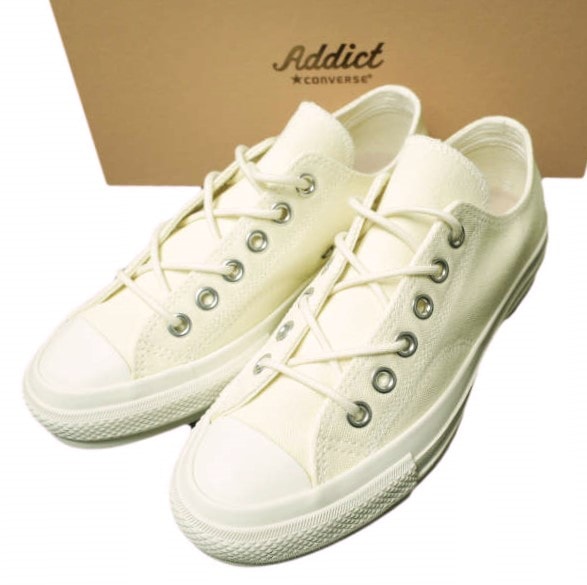 新品 CONVERSE ADDICT コンバースアディクト CHUCK TAYLOR CANVAS OX チャックテイラー キャンバス オックス 1AD250 US5(23.5cm) OFF WHITE スニーカー シューズ g22153