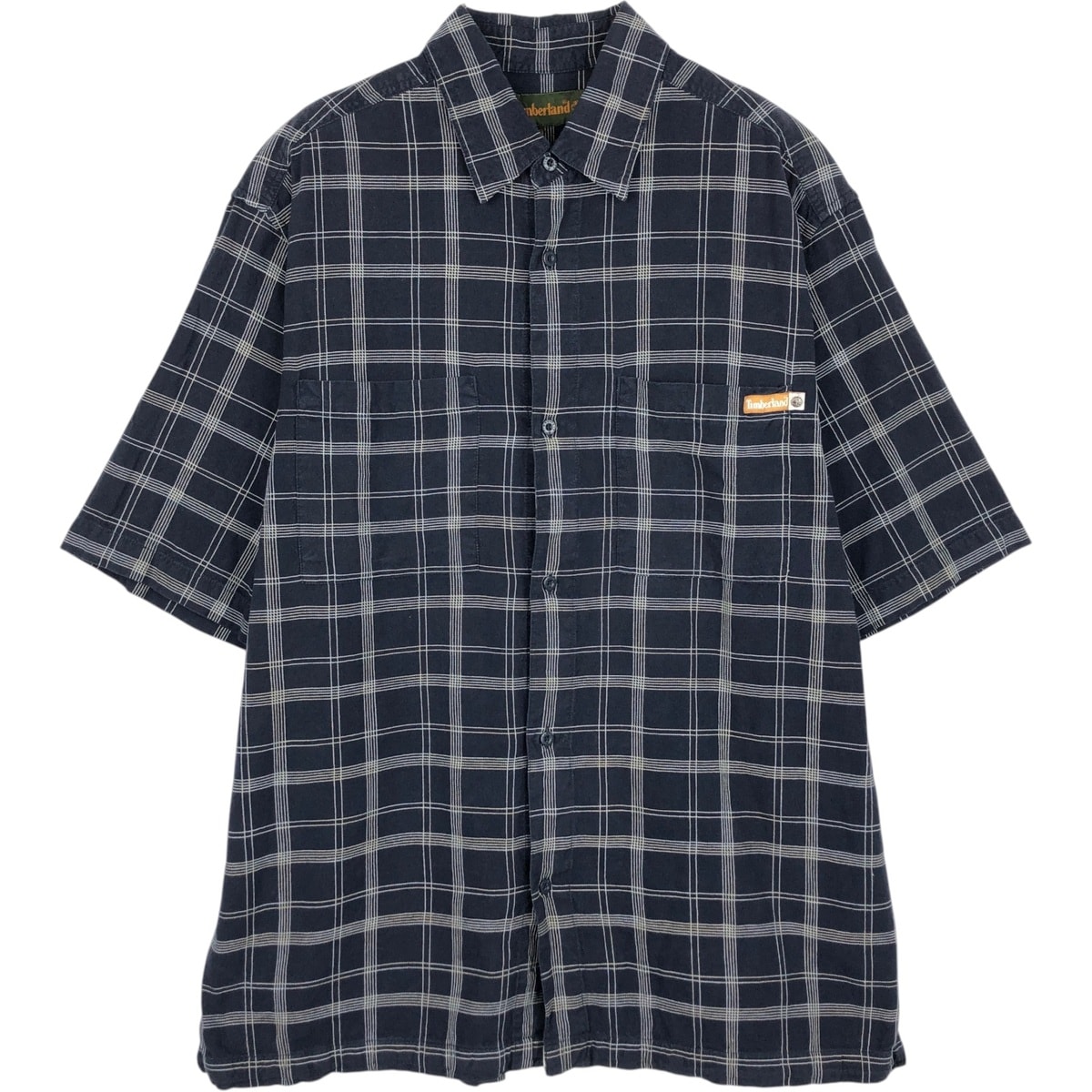 古着 90~00年代 ティンバーランド Timberland 半袖 コットン チェックシャツ ボックスシャツ メンズL相当 ヴィンテージ/eaa650733
