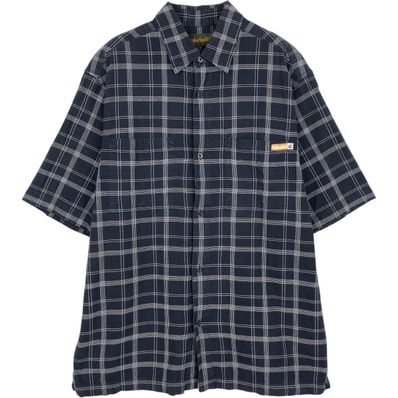 古着 90~00年代 ティンバーランド Timberland 半袖 コットン チェックシャツ ボックスシャツ メンズL相当 ヴィンテージ/eaa650733