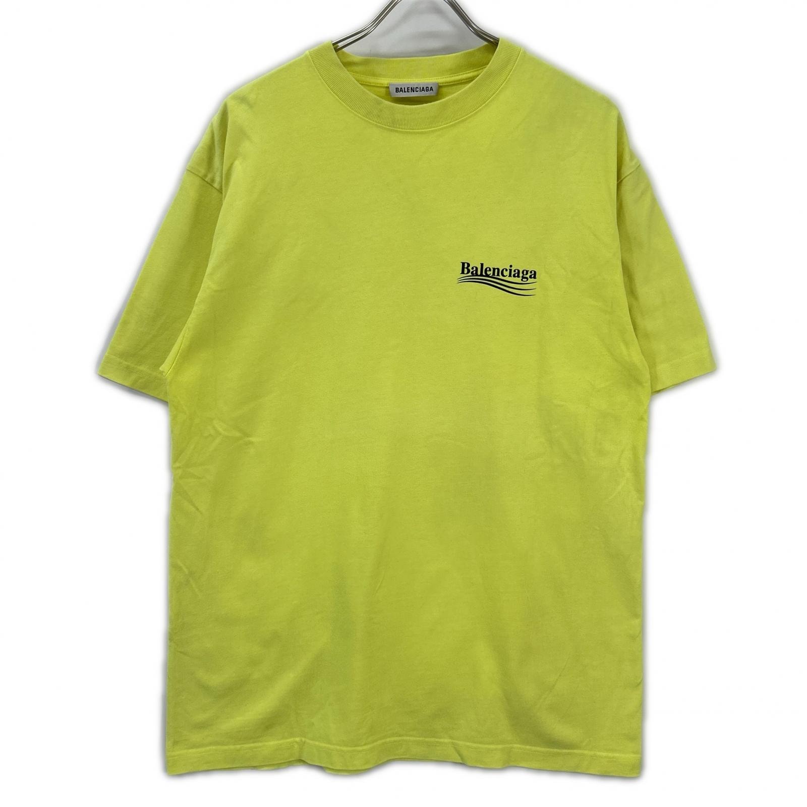 バレンシアガ 20年 641655 イエロー Tシャツ XS