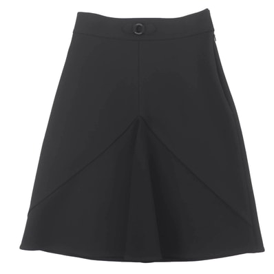 極美品 エルメス フレアスカート ブラック レディース 36 3E0315DJ