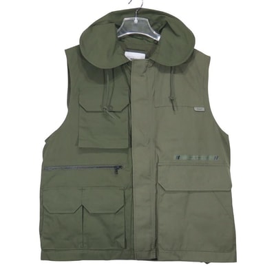WTAPS ダブルタップス 21AW TRADER/VEST/COTTON.WEATHER.RIPSTOP 212BRDT-JKM07 トレーダー ベスト コットン ウェザー リップストップ オリーブドラブ サイズ02(M)