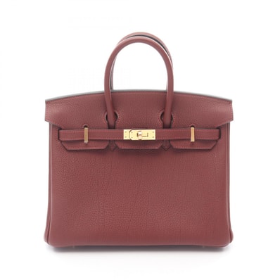 エルメス HERMES バーキン25 ハンドバッグ バッグ レザー トゴ トゴ ルージュアッシュ K刻印(2025年製造) レディース ボルドー系 【中古】