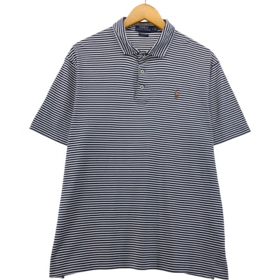 古着 ラルフローレン Ralph Lauren POLO RALPH LAUREN CLASSIC FIT 半袖 ボーダー ポロシャツ メンズL相当/eaa566551