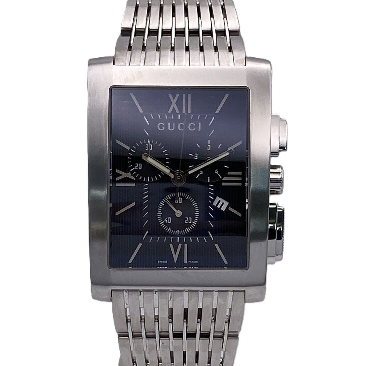 GUCCI グッチ Gメトロ クロノグラフ 腕時計 6800M ステンレススチール シルバー  メンズ【中古】