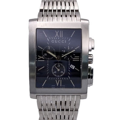 GUCCI グッチ Gメトロ クロノグラフ 腕時計 6800M ステンレススチール シルバー メンズ【中古】