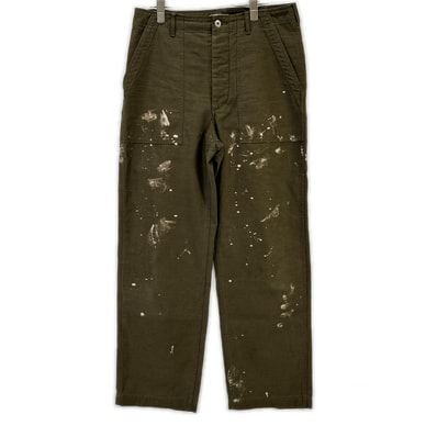 オーラリー A25AP01BP WASHED BAGGY SATIN BLEACHED BAKER PANT 4