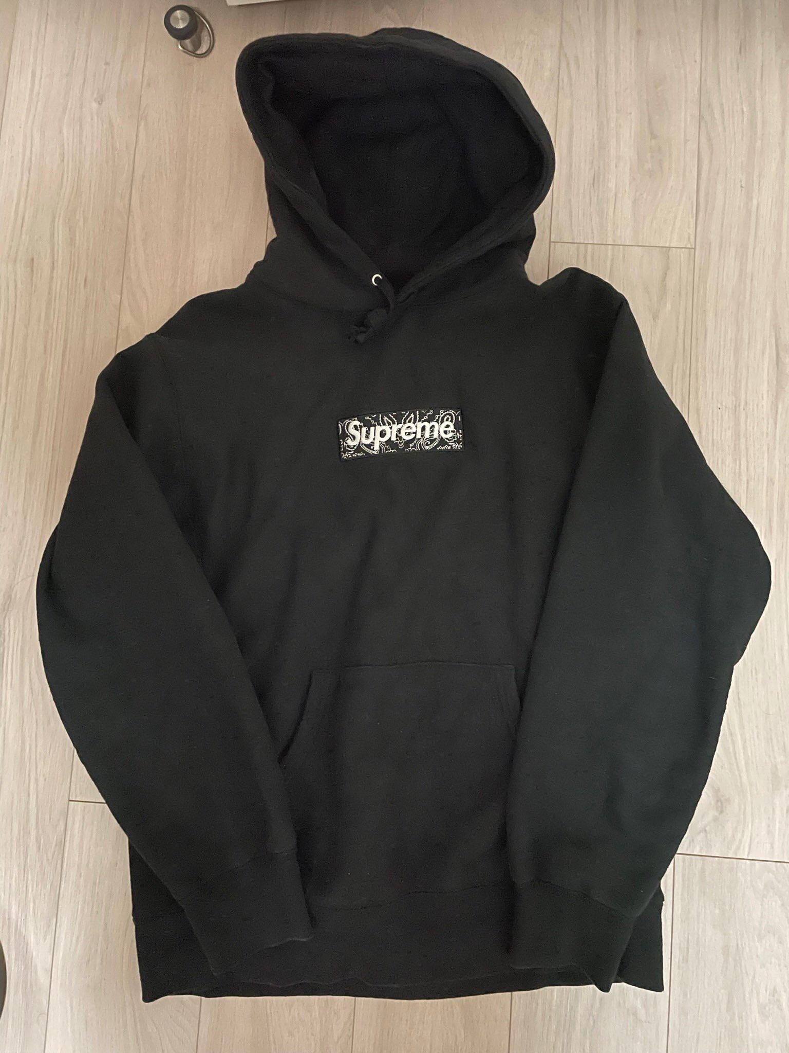 Supreme Bandana Box Logo Hooded Sweatshirt "Black"
