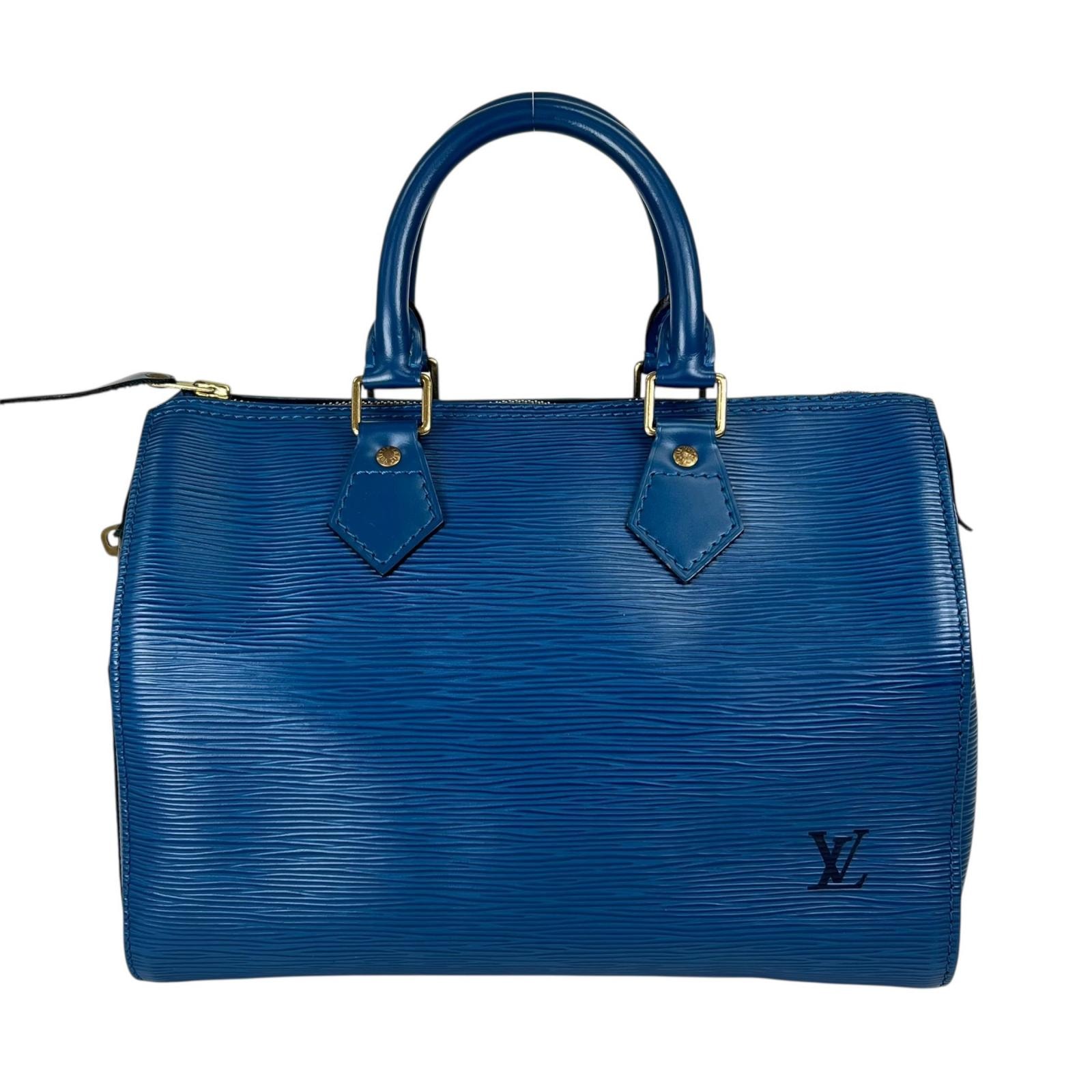 美品 LOUIS VUITTON ルイ・ヴィトン スピーディー25 M43015 ボストンバッグ エピレザー ブルー レディース【中古】