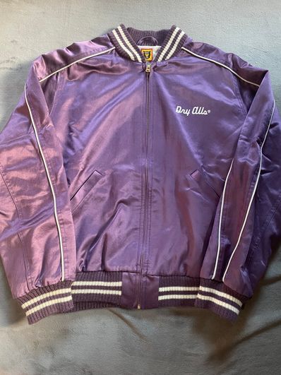 HUMAN MADE VARSITY SATIN JACKET "Purple"