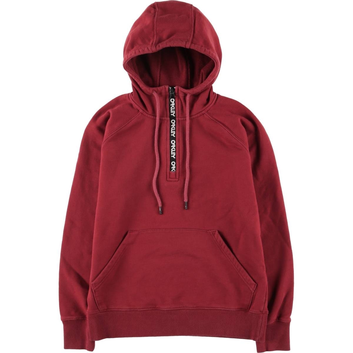 古着 オークリー Oakley CUSTOM FIT バックプリント スウェットハーフジップパーカー レディースS相当/eaa603108