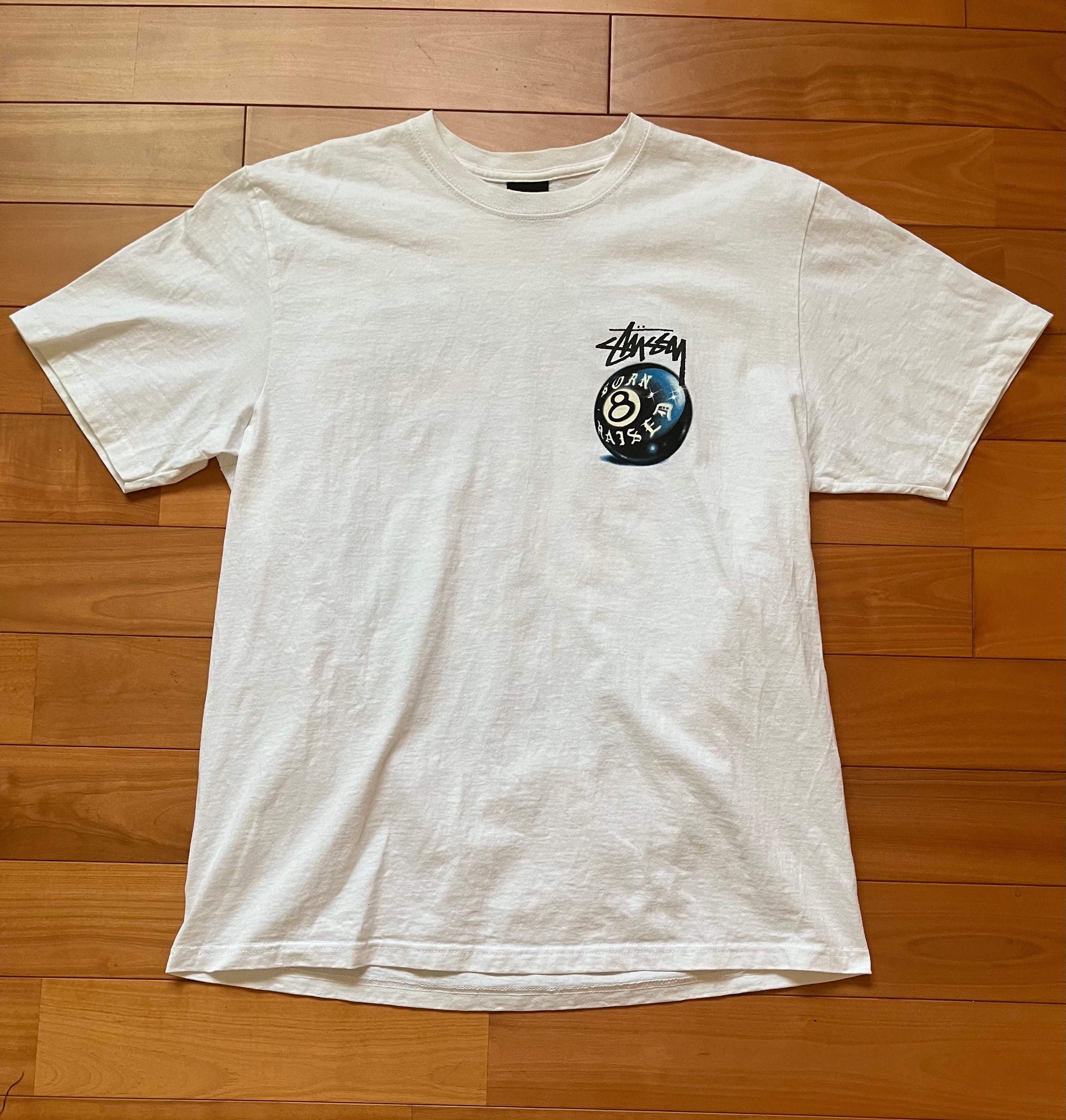 Stussy Born x Raised 8 Ball Tee "White"