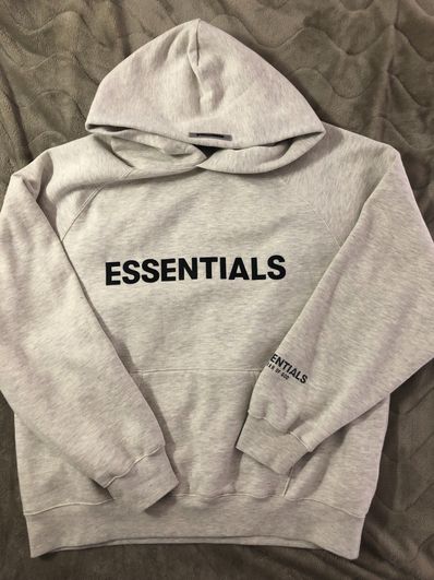 FEAR OF GOD ESSENTIALS 3D Silicon Applique Pullover Hoodie "Oatmeal"
