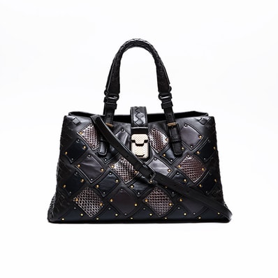 ボッテガヴェネタ BOTTEGAVENETA ローマ レザー パイソン 2way ショルダーバッグ【中古】