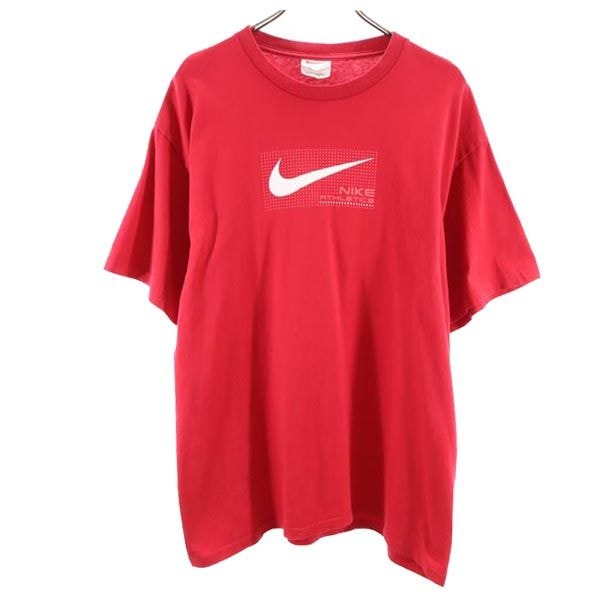 NIKE ナイキ 90s 00s 白タグ オールド 半袖 クルーネック Tシャツ L レッド