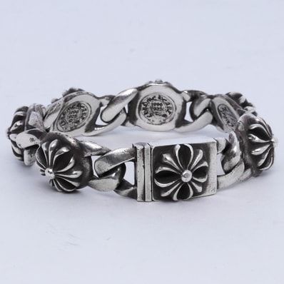 Chrome Hearts Cross Link Bracelet "Silver"