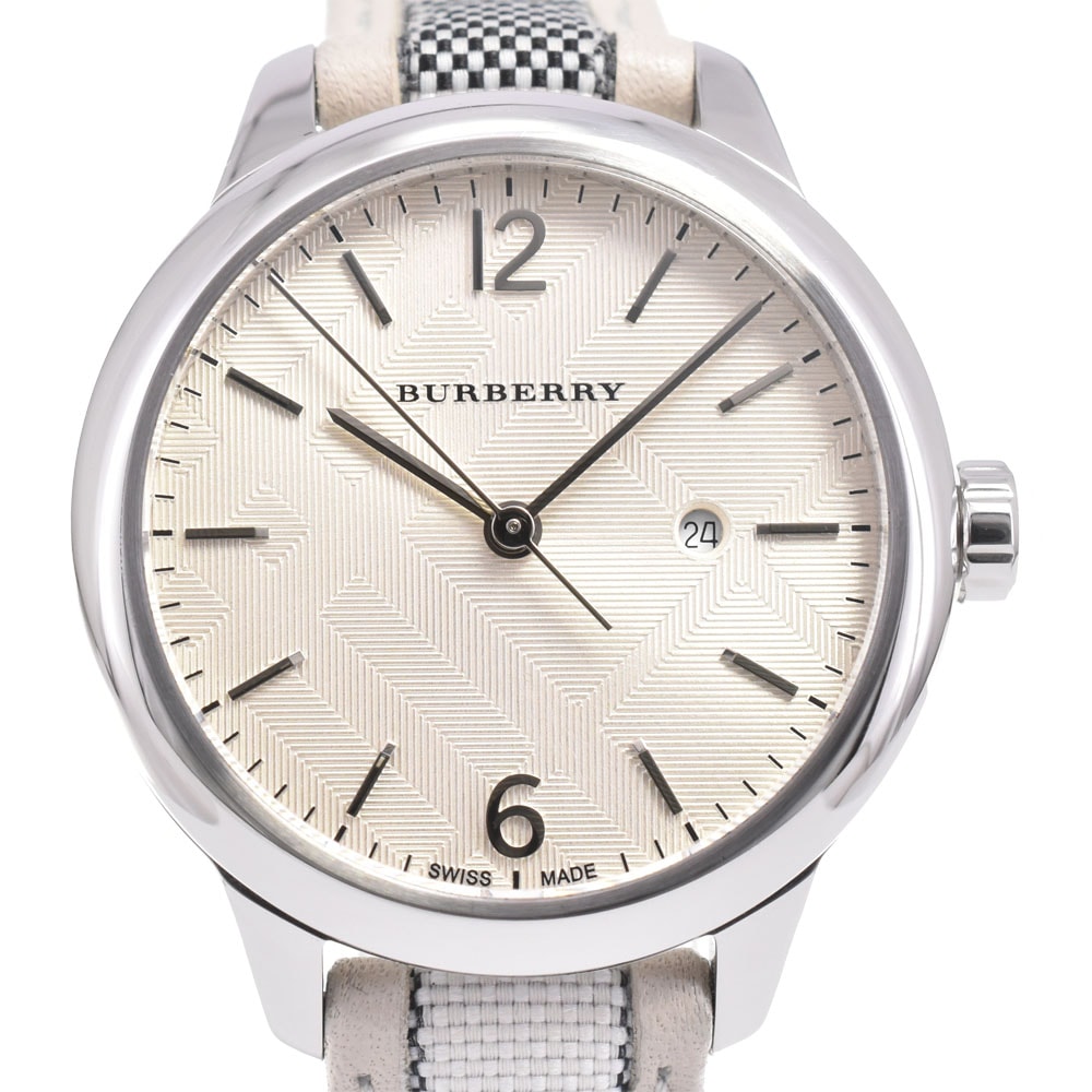 値下 バーバリー BURBERRY BU10113 ザ・クラシックラウンド バーバリーチェック クォーツ レディース 美品 箱付き R#146187