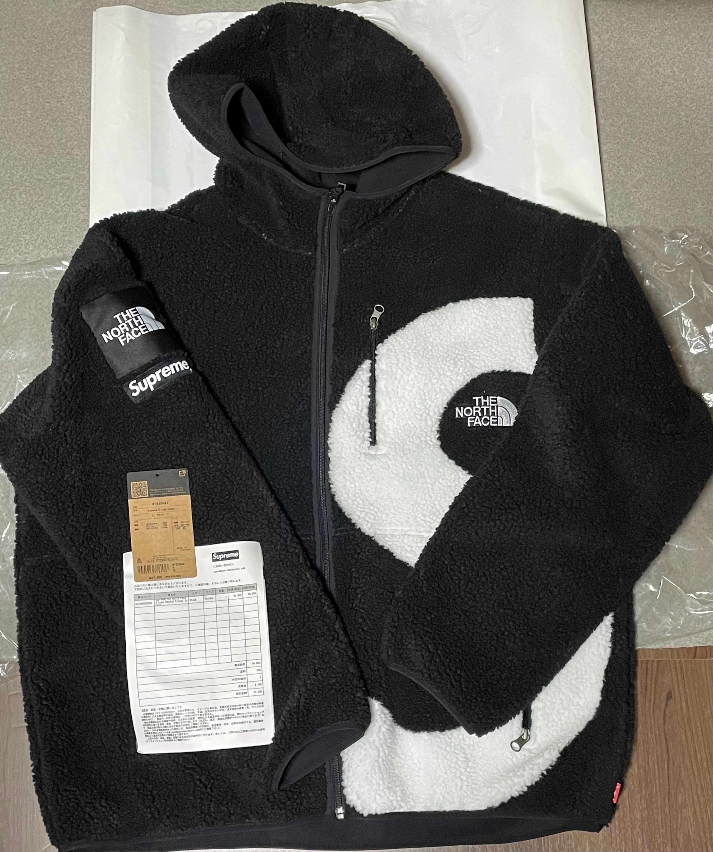 Supreme x The North Face S Logo Hooded Fleece Jacket "Black"
