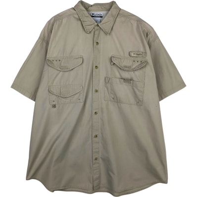 古着 コロンビア Columbia PFG 隠しボタンダウン 半袖 フィッシングシャツ メンズXL相当/eaa634627