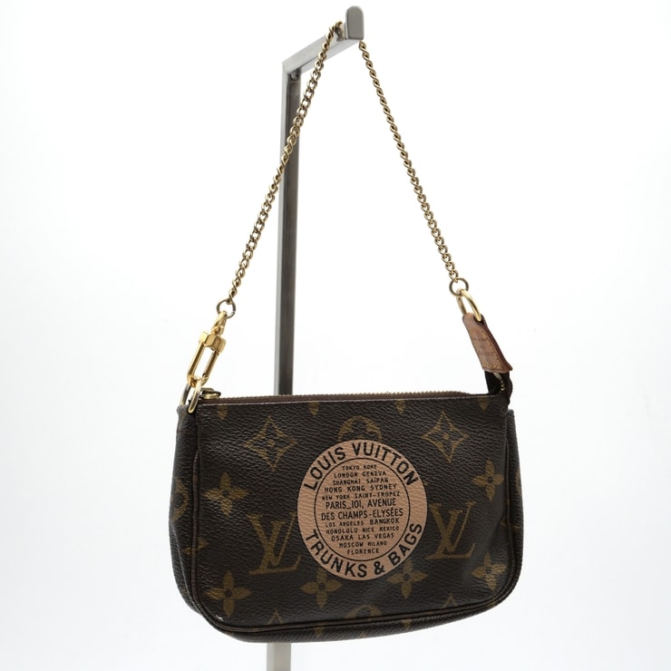 LOUIS VUITTON(ルイ・ヴィトン)モノグラム T&B ミニ・ポシェット・アクセソワール ヴィンテージ チェーンポーチ ミニバッグ ブラウン PVC レザー ゴールド金具 レディース M60153【中古】