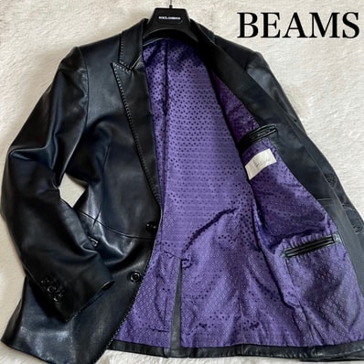 美品 BEAMS Lights ビームス レザージャケット テーラード 本革