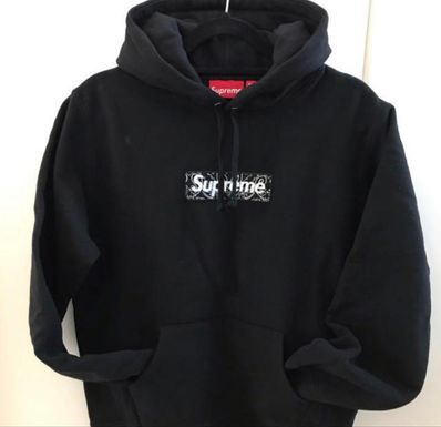 Supreme Bandana Box Logo Hooded Sweatshirt "Black"