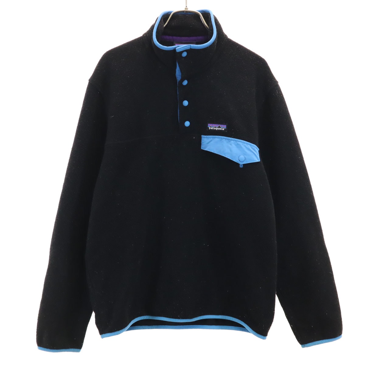 patagonia パタゴニア ライトウェイト シンチラスナップT フリースジャケット S ブラック 25551FA22 アウトドア プルオーバー
