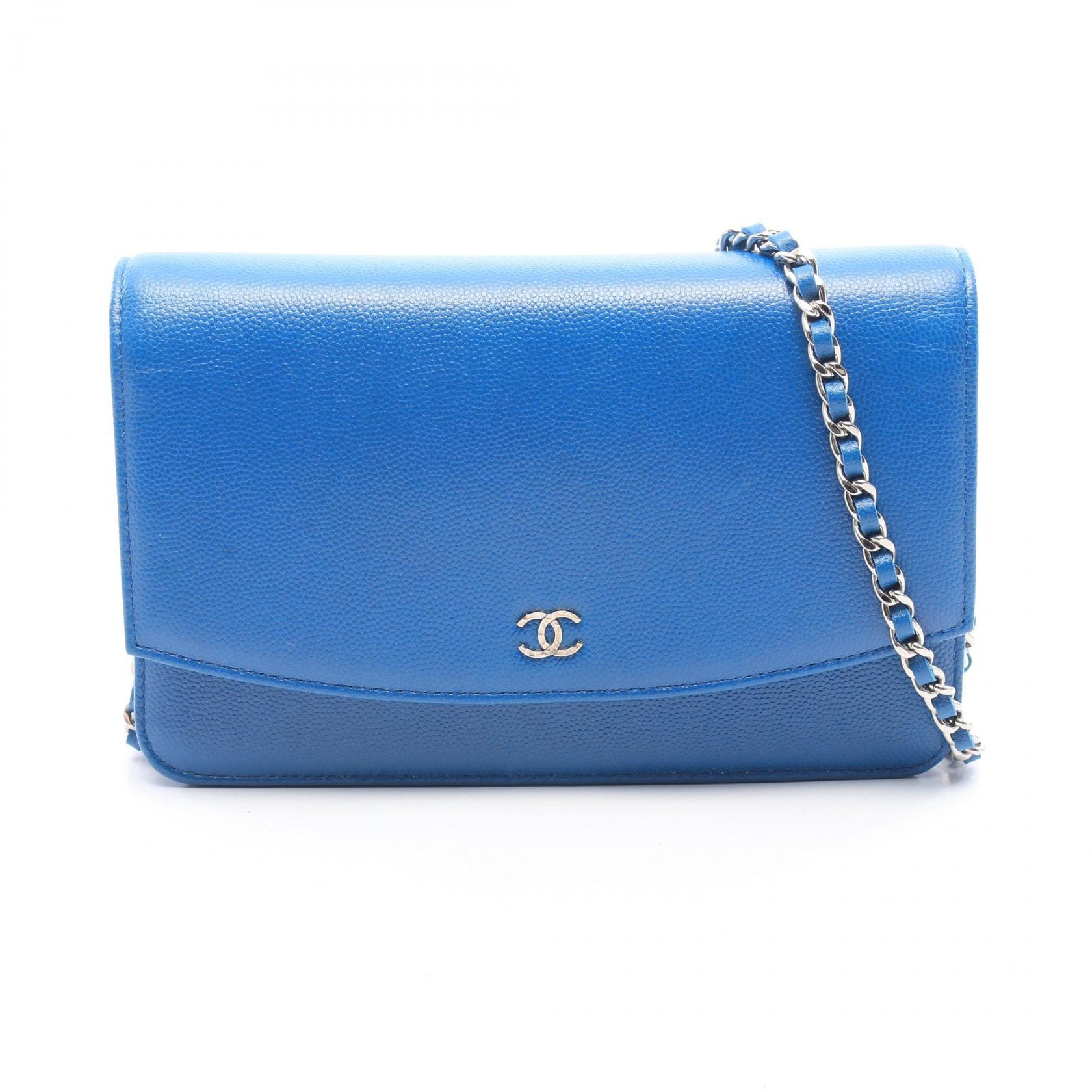 シャネル CHANEL ココマーク ショルダーバッグ バッグ レザー レディース ブルー系 【中古】
