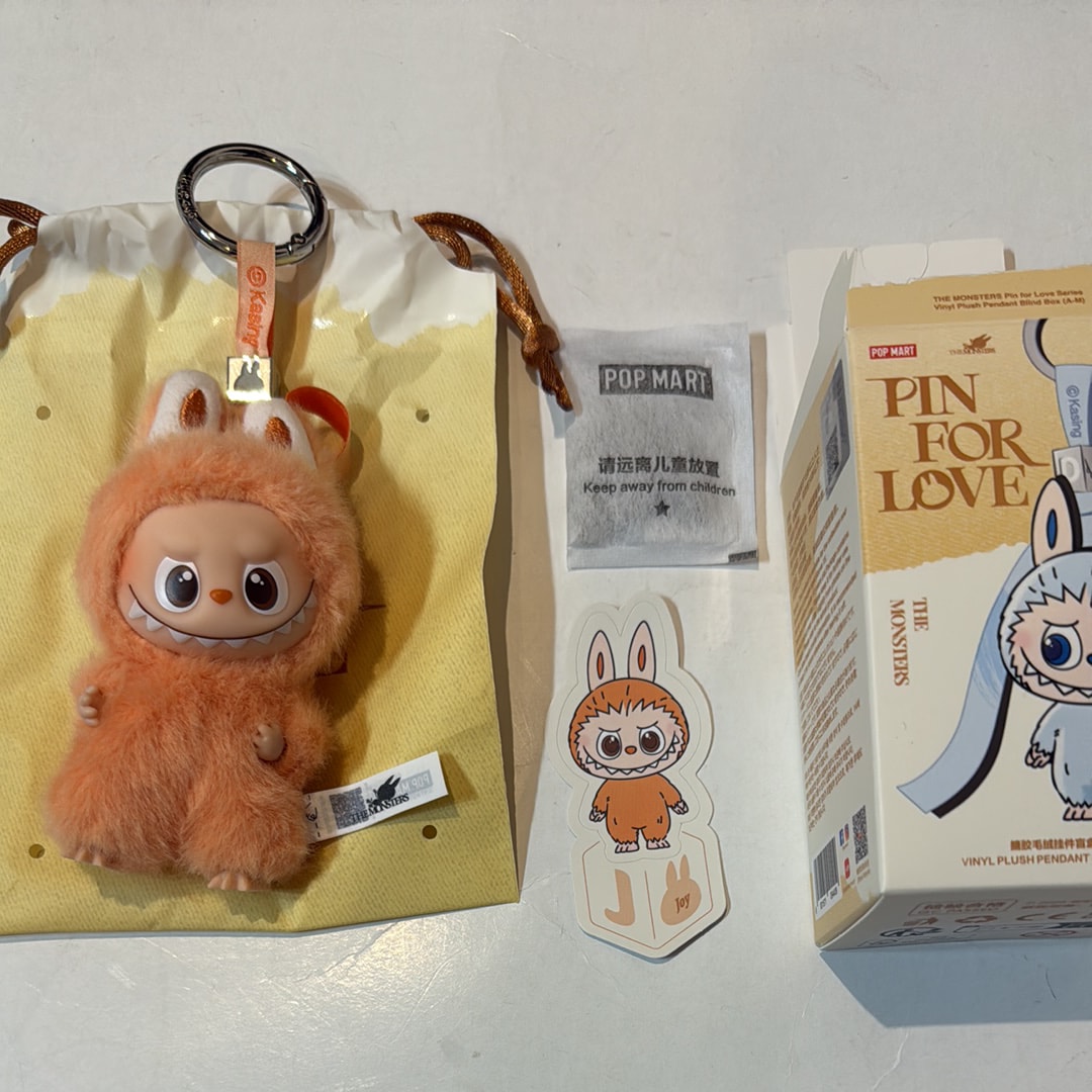 POP MART THE MONSTERS (LABUBU) Pin for Love Series-Vinyl Plush Pendant (A-M) J