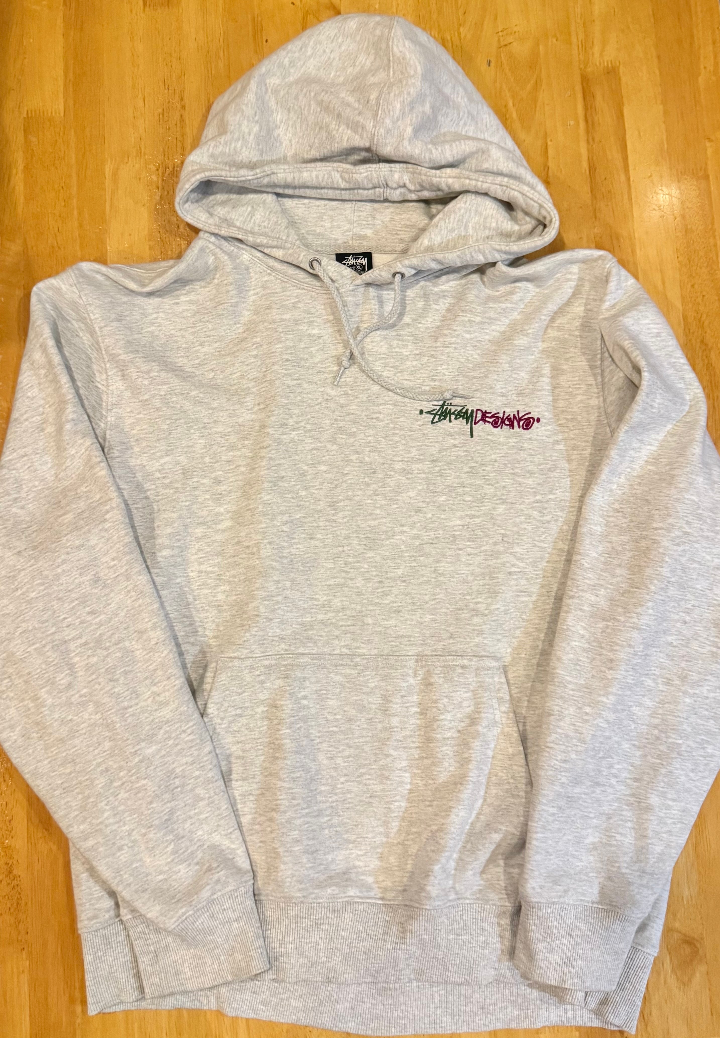 Stussy Positive Vibrations Embroidered Hoodie "Ash Heather"
