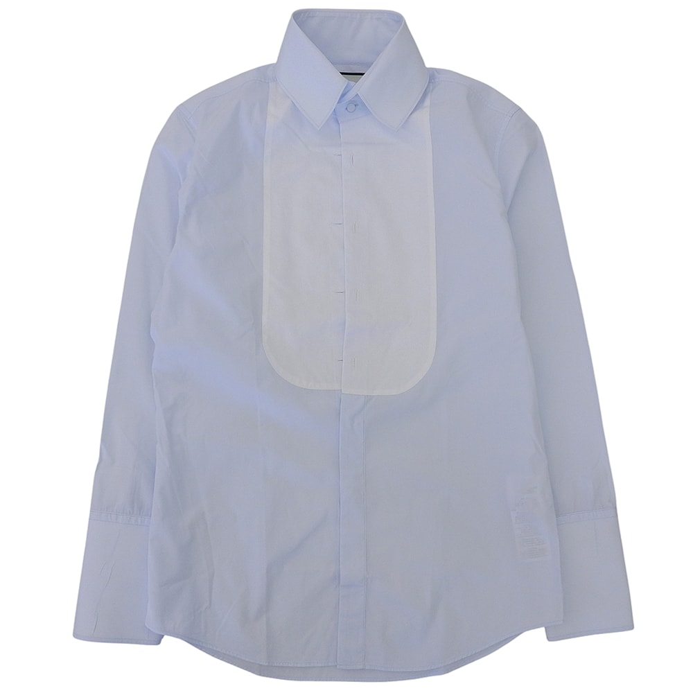 グッチ 美品 コットン タキシードシャツ トップス メンズ ライトブルー 42 473917 42