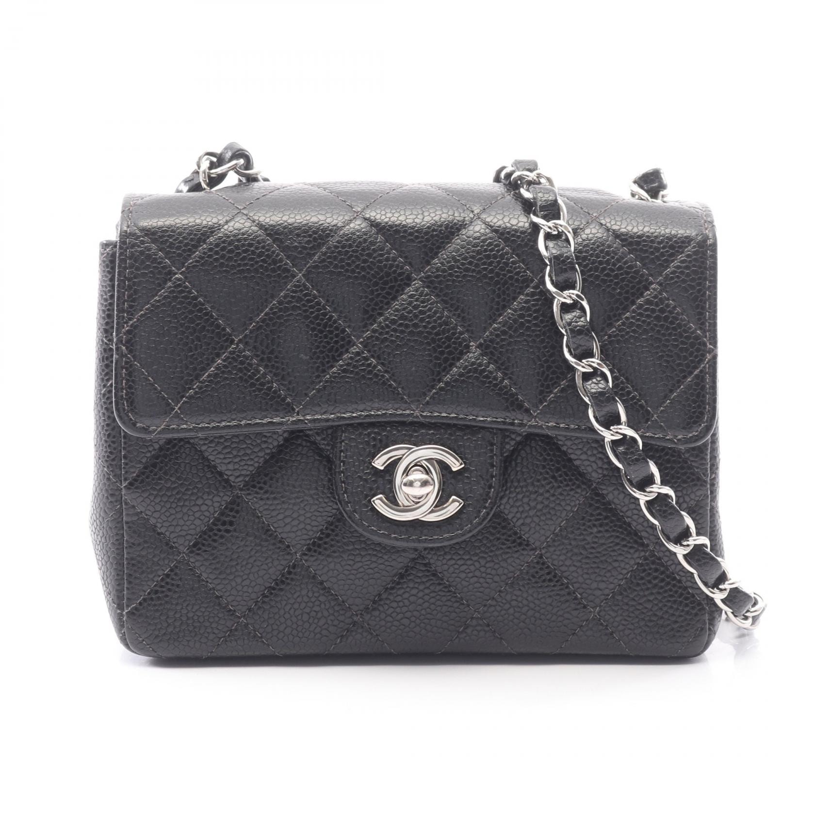 シャネル CHANEL ミニマトラッセ ショルダーバッグ バッグ キャビアスキン(グレインドカーフ) レディース ブラック系 【中古】