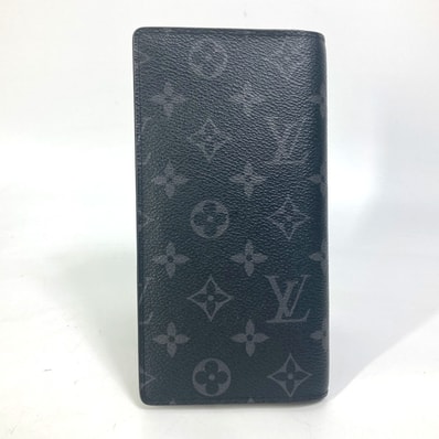 ルイヴィトン LOUIS VUITTON ポルトフォイユ・ブラザ M61697 モノグラム・エクリプス 2つ折り 長財布 モノグラムエクリプスキャンバス ブラック