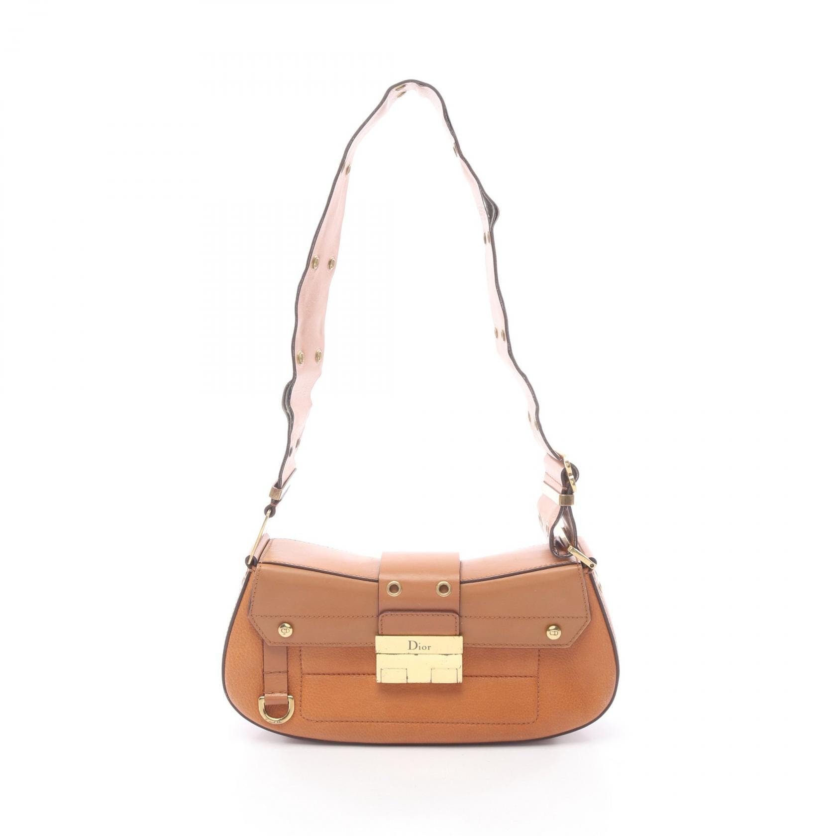 ディオール Dior ストリートシック コロンバス ショルダーバッグ バッグ レザー レディース ブラウン系 【中古】