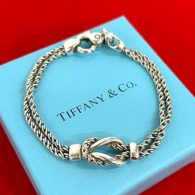 TIFFANY&Co. ティファニー ダブルロープ センターノット ブレスレット シルバー925 ブレスレット シルバー
39302