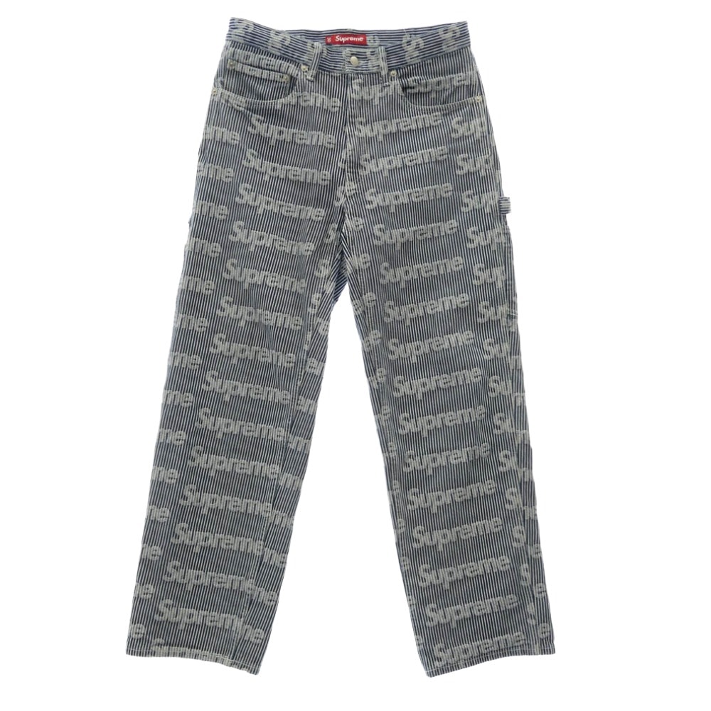 Supreme シュプリーム デニムパンツ 24SS Denim Painter Pant Stripe デニム ペインター ストライプ パンツ インディゴブルー系 30【中古】