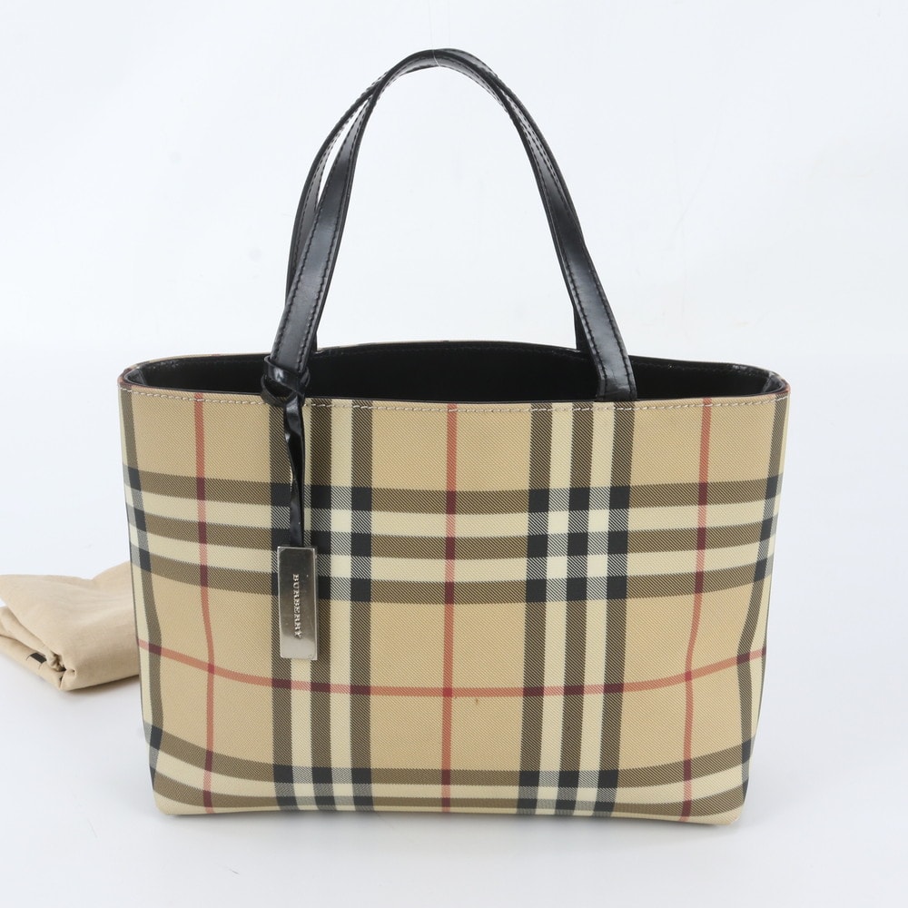 ■美品 バーバリー ノバ チェックトート バッグ