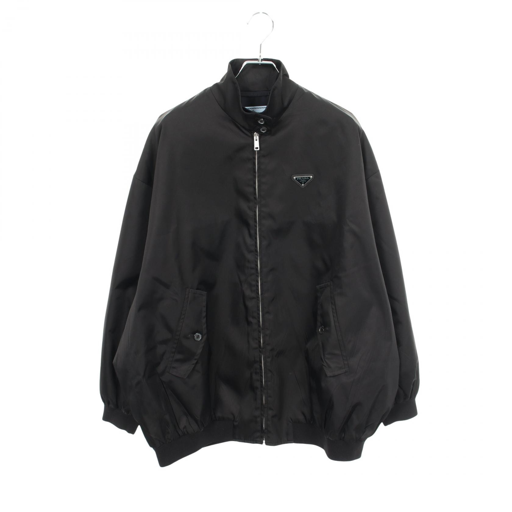 プラダ PRADA Re-Nylon トライアングルロゴ ブルゾン 衣料品 アウター ナイロン レディース ブラック系 292105 【中古】