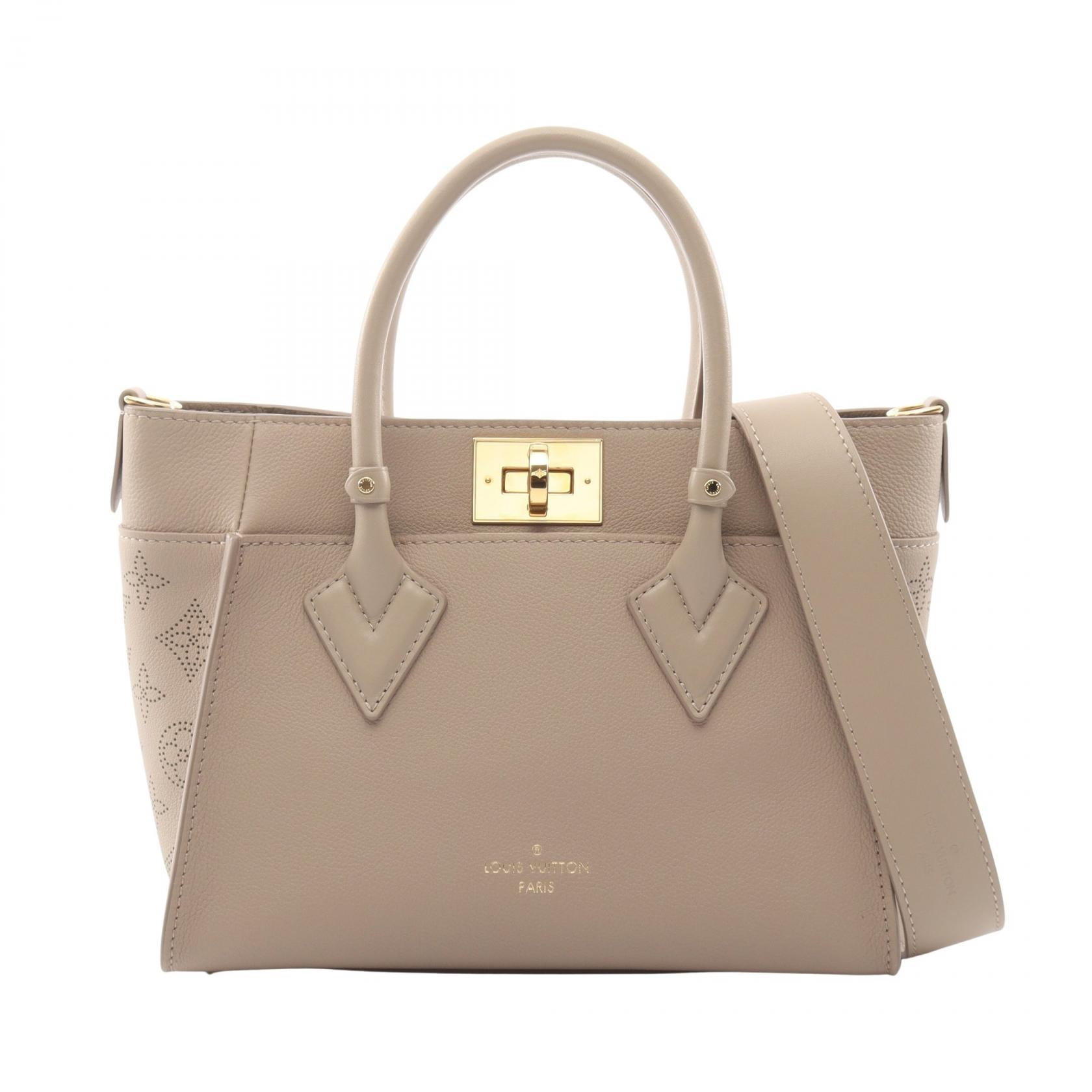 ルイ・ヴィトン LOUIS VUITTON オンマイサイド PM 2WAY ハンドバッグ バッグ レザー ガレ レディース ベージュ系 M20600 【中古】