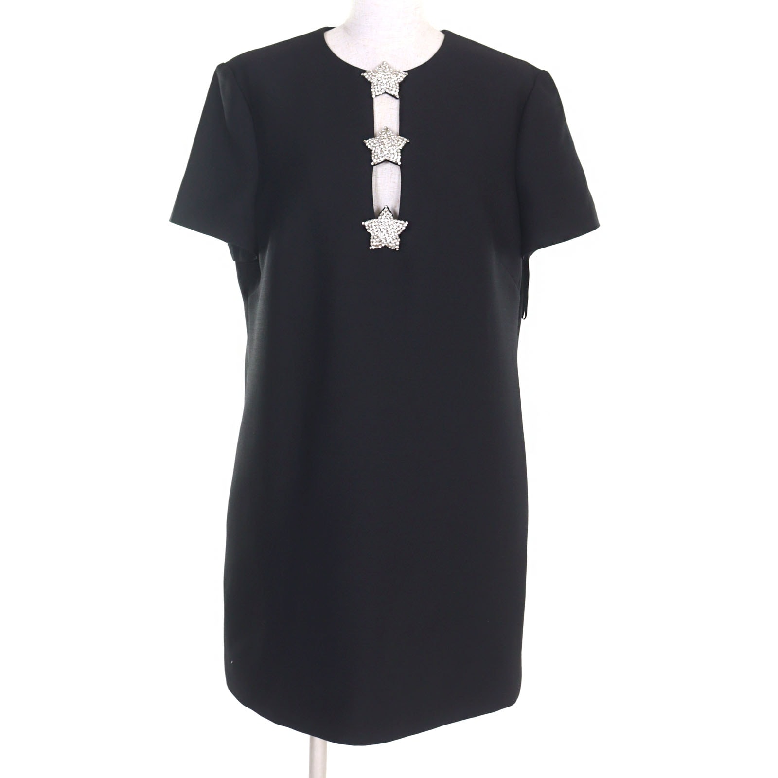 極美品 ヴァレンティノ クレープデシンショートドレス ワンピース 46 正規品