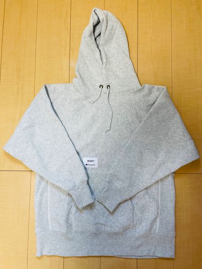 Wtaps × Champion Reverse Weave Hooded Sweatshirt "Grey"