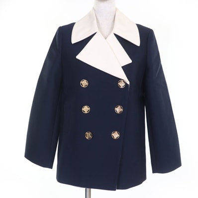 極美品 ルイヴィトン ジャケット ネイビー レディース 36