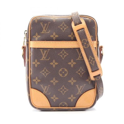ルイ・ヴィトン LOUIS VUITTON ダヌーブ ショルダーバッグ バッグ PVCコーティングキャンバス レザー モノグラム レディース ブラウン系 M45266 【中古】