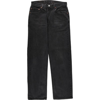 古着 90年代 リーバイス Levi's 505 REGULAR FIT STRAIGHT LEG ブラックデニム テーパードデニムパンツ メンズw32相当 ヴィンテージ/eaa663666
